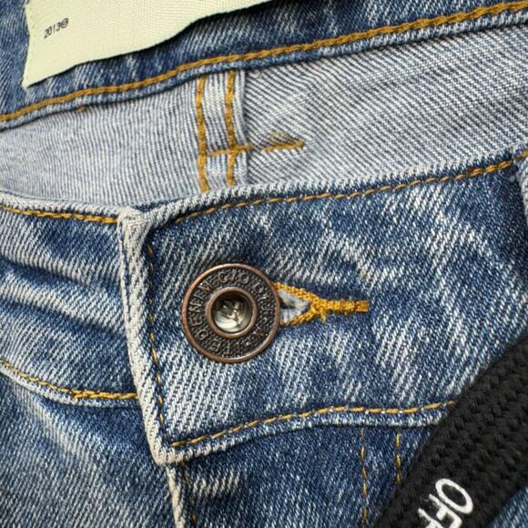 Off-White Jeans Men 33x31 Incompiuto Golden Ratio Graphic Italy Slim Straight - Picture 16 of 16